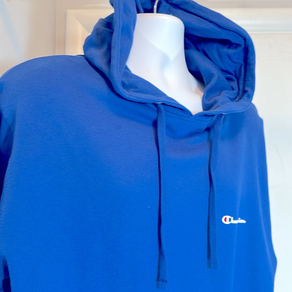 Champion Streetwear Thermal-Fit Fleece Blue Hoodie M NWOT - Picture 3 of 11